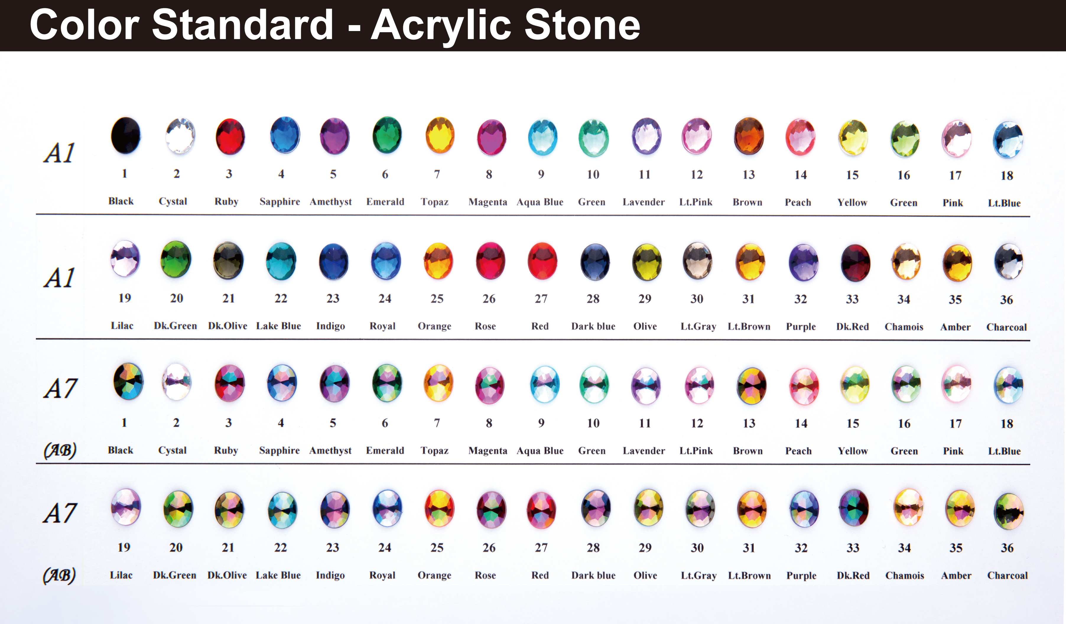 Standard di colore del rhinestone-1